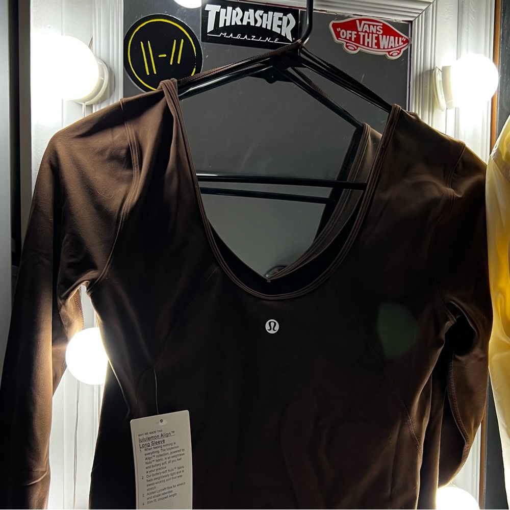 SOLD NWT Lululemon Align Long Sleeve Java (with bag)